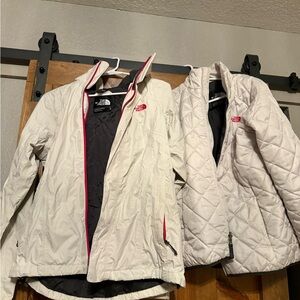 The North Face Women's White Jacket Set